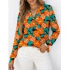 image:imageANRABESS Womens Long Sleeve Shirts 2026 Spring Fashion Dressy Casual Tops Trendy Henley Blouses Cute Work Outfits ClothesTeal Orange Floral