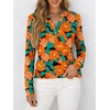 image:imageANRABESS Womens Long Sleeve Shirts 2026 Spring Fashion Dressy Casual Tops Trendy Henley Blouses Cute Work Outfits ClothesTeal Orange Floral