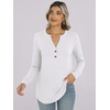 image:imageANRABESS Womens Long Sleeve Shirts 2026 Spring Fashion Dressy Casual Tops Trendy Henley Blouses Cute Work Outfits ClothesWhite