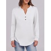 image:imageANRABESS Womens Long Sleeve Shirts 2026 Spring Fashion Dressy Casual Tops Trendy Henley Blouses Cute Work Outfits ClothesWhite