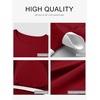 image:imageANRABESS Womens Long Sleeve Shirts Built in Bra Top  Slim Fit Crew Neck Basic Tee Soft Comfy Breathable Casual Wear Going Out Travel Daily Spring Fall Layer Trendy OutfitsRed