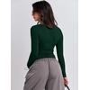 image:imageANRABESS Womens Long Sleeve Shirts Built in Bra Top  Slim Fit Crew Neck Basic Tee Soft Comfy Breathable Casual Wear Going Out Travel Daily Spring Fall Layer Trendy OutfitsForest