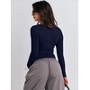 image:imageANRABESS Womens Long Sleeve Shirts Built in Bra Top  Slim Fit Crew Neck Basic Tee Soft Comfy Breathable Casual Wear Going Out Travel Daily Spring Fall Layer Trendy OutfitsNavy Blue