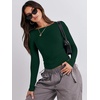 image:imageANRABESS Womens Long Sleeve Shirts Built in Bra Top  Slim Fit Crew Neck Basic Tee Soft Comfy Breathable Casual Wear Going Out Travel Daily Spring Fall Layer Trendy OutfitsForest