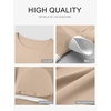 image:imageANRABESS Womens Long Sleeve Shirts Built in Bra Top  Slim Fit Crew Neck Basic Tee Soft Comfy Breathable Casual Wear Going Out Travel Daily Spring Fall Layer Trendy OutfitsLight Khaki