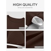 image:imageANRABESS Womens Long Sleeve Shirts Built in Bra Top  Slim Fit Crew Neck Basic Tee Soft Comfy Breathable Casual Wear Going Out Travel Daily Spring Fall Layer Trendy OutfitsBrown