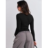image:imageANRABESS Womens Long Sleeve Shirts Built in Bra Top  Slim Fit Crew Neck Basic Tee Soft Comfy Breathable Casual Wear Going Out Travel Daily Spring Fall Layer Trendy OutfitsBlack