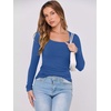 image:imageANRABESS Womens Long Sleeve Shirts Scoop Neck Ribbed Knit Slim Fitted Tops Casual Basic Tee 2026 Fall Fashion Outfits ClothesBlue
