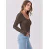 image:imageANRABESS Womens Long Sleeve Shirts Scoop Neck Ribbed Knit Slim Fitted Tops Casual Basic Tee 2026 Fall Fashion Outfits ClothesCoffee