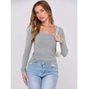 image:imageANRABESS Womens Long Sleeve Shirts Scoop Neck Ribbed Knit Slim Fitted Tops Casual Basic Tee 2026 Fall Fashion Outfits ClothesGrey