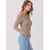 image:imageANRABESS Womens Long Sleeve Shirts Scoop Neck Ribbed Knit Slim Fitted Tops Casual Basic Tee 2026 Fall Fashion Outfits ClothesKhaki