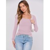 image:imageANRABESS Womens Long Sleeve Shirts Scoop Neck Ribbed Knit Slim Fitted Tops Casual Basic Tee 2026 Fall Fashion Outfits ClothesLight Pink