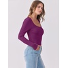 image:imageANRABESS Womens Long Sleeve Shirts Scoop Neck Ribbed Knit Slim Fitted Tops Casual Basic Tee 2026 Fall Fashion Outfits ClothesPurple