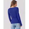 image:imageANRABESS Womens Long Sleeve Shirts Scoop Neck Ribbed Knit Slim Fitted Tops Casual Basic Tee 2026 Fall Fashion Outfits ClothesRoyal Blue