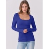 image:imageANRABESS Womens Long Sleeve Shirts Scoop Neck Ribbed Knit Slim Fitted Tops Casual Basic Tee 2026 Fall Fashion Outfits ClothesRoyal Blue