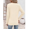 image:imageANRABESS Womens Long Sleeve Shirts Waffle Knit Tunic Top  Wrap Buttons SideSoft Lightweight SweaterCute with LeggingsFall Spring Outfits for Work Travel All Day WearParchment