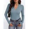 image:imageANRABESS Womens Long Sleeve V Neck Ribbed Knit Fitted Tops  Comfy Basic Tee Shirts Slim Fit Stretchy Soft Breathable Fabric Fall Winter Layer Casual Work Travel Vacation Daily WearGrey Blue