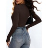 image:imageANRABESS Womens Long Sleeve V Neck Ribbed Knit Fitted Tops  Comfy Basic Tee Shirts Slim Fit Stretchy Soft Breathable Fabric Fall Winter Layer Casual Work Travel Vacation Daily WearCoffee