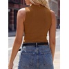 image:imageANRABESS Womens Mock Neck Tank Tops  Sleeveless Fitted Sweater Shirts Soft Knit Wool Blend Dressy Casual Business Work Office Clothes Summer Fall TransitionDark Caramel
