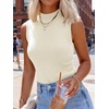image:imageANRABESS Womens Mock Neck Tank Tops  Sleeveless Fitted Sweater Shirts Soft Knit Wool Blend Dressy Casual Business Work Office Clothes Summer Fall TransitionCream White