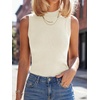 image:imageANRABESS Womens Mock Neck Tank Tops  Sleeveless Fitted Sweater Shirts Soft Knit Wool Blend Dressy Casual Business Work Office Clothes Summer Fall TransitionCream White