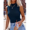image:imageANRABESS Womens Mock Neck Tank Tops  Sleeveless Fitted Sweater Shirts Soft Knit Wool Blend Dressy Casual Business Work Office Clothes Summer Fall TransitionDeep Blue