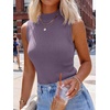 image:imageANRABESS Womens Mock Neck Tank Tops  Sleeveless Fitted Sweater Shirts Soft Knit Wool Blend Dressy Casual Business Work Office Clothes Summer Fall TransitionGrey Purple