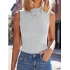 image:imageANRABESS Womens Mock Neck Tank Tops  Sleeveless Fitted Sweater Shirts Soft Knit Wool Blend Dressy Casual Business Work Office Clothes Summer Fall TransitionGrey