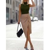 image:imageANRABESS Womens Mock Neck Tank Tops  Sleeveless Fitted Sweater Shirts Soft Knit Wool Blend Dressy Casual Business Work Office Clothes Summer Fall TransitionArmy Green