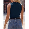 image:imageANRABESS Womens Mock Neck Tank Tops  Sleeveless Fitted Sweater Shirts Soft Knit Wool Blend Dressy Casual Business Work Office Clothes Summer Fall TransitionDeep Blue