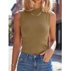 image:imageANRABESS Womens Mock Neck Tank Tops  Sleeveless Fitted Sweater Shirts Soft Knit Wool Blend Dressy Casual Business Work Office Clothes Summer Fall TransitionCamel