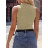 image:imageANRABESS Womens Mock Neck Tank Tops  Sleeveless Fitted Sweater Shirts Soft Knit Wool Blend Dressy Casual Business Work Office Clothes Summer Fall TransitionAlmond