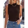 image:imageANRABESS Womens Mock Neck Tank Tops  Sleeveless Fitted Sweater Shirts Soft Knit Wool Blend Dressy Casual Business Work Office Clothes Summer Fall TransitionChocolate Brown