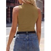 image:imageANRABESS Womens Mock Neck Tank Tops  Sleeveless Fitted Sweater Shirts Soft Knit Wool Blend Dressy Casual Business Work Office Clothes Summer Fall TransitionCamel
