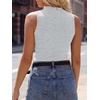 image:imageANRABESS Womens Mock Neck Tank Tops  Sleeveless Fitted Sweater Shirts Soft Knit Wool Blend Dressy Casual Business Work Office Clothes Summer Fall TransitionGrey