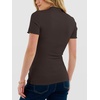 image:imageANRABESS Womens Mock Neck Tops Short Sleeve Fitted Tee Soft Comfy Ribbed Tshirts Summer Going Out Outfits for Dailyamp WorkBrown