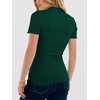 image:imageANRABESS Womens Mock Neck Tops Short Sleeve Fitted Tee Soft Comfy Ribbed Tshirts Summer Going Out Outfits for Dailyamp WorkDeep Green