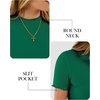 image:imageANRABESS Womens Mock Neck Tops Short Sleeve Fitted Tee Soft Comfy Ribbed Tshirts Summer Going Out Outfits for Dailyamp WorkGreen