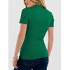 image:imageANRABESS Womens Mock Neck Tops Short Sleeve Fitted Tee Soft Comfy Ribbed Tshirts Summer Going Out Outfits for Dailyamp WorkGreen