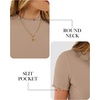image:imageANRABESS Womens Mock Neck Tops Short Sleeve Fitted Tee Soft Comfy Ribbed Tshirts Summer Going Out Outfits for Dailyamp WorkKhaki