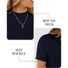 image:imageANRABESS Womens Mock Neck Tops Short Sleeve Fitted Tee Soft Comfy Ribbed Tshirts Summer Going Out Outfits for Dailyamp WorkNavy Blue