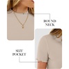 image:imageANRABESS Womens Mock Neck Tops Short Sleeve Fitted Tee Soft Comfy Ribbed Tshirts Summer Going Out Outfits for Dailyamp WorkOatmeal
