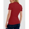 image:imageANRABESS Womens Mock Neck Tops Short Sleeve Fitted Tee Soft Comfy Ribbed Tshirts Summer Going Out Outfits for Dailyamp WorkRed