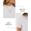 image:imageANRABESS Womens Mock Neck Tops Short Sleeve Fitted Tee Soft Comfy Ribbed Tshirts Summer Going Out Outfits for Dailyamp WorkWhite