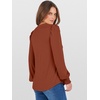 image:imageANRABESS Womens Puff Long Sleeve Shirts V Neck Loose TShirts Dressy Casual Work Blouses 2026 Fall Tops Trendy ClothesBrown