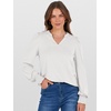 image:imageANRABESS Womens Puff Long Sleeve Shirts V Neck Loose TShirts Dressy Casual Work Blouses 2026 Fall Tops Trendy ClothesWhite