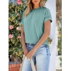 image:imageANRABESS Womens Short Sleeve Crewneck Shirts Ribbed Knit High Low Hem T Shirt 2026 Summer Spring Casual Tops Trendy ClothesLake Green