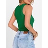 image:imageANRABESS Womens Sleeveless Henley High Neck Tank Top  Ribbed Slim Fit Shirts Racerback Summer Casual Daily Life amp Workouts Beach Vacation ClothesGreen