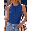 image:imageANRABESS Womens Sleeveless Henley High Neck Tank Top  Ribbed Slim Fit Shirts Racerback Summer Casual Daily Life amp Workouts Beach Vacation ClothesRoyal Blue