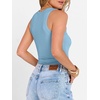 image:imageANRABESS Womens Sleeveless Henley High Neck Tank Top  Ribbed Slim Fit Shirts Racerback Summer Casual Daily Life amp Workouts Beach Vacation ClothesSky Blue